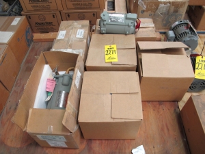 LOT (6) TO INCLUDE: (2) MOTOR, VALVE ACTUATOR TYPE, .67 HORSEPOWER, 460VAC 3 PHASE 60HZ ELEC RATING, 10 FT/LB START TORQUE, 1700 RPM, FB56 FRAME, 2 FT/LB RUN TORQUE, 2.3 NOMINAL AMPS, RH INSULATION CLASS. SHOP ORDER NO. 391520C, SMB-00 T-DRAINS INSTALLED AT LOW POINTS OF THE MOTOR END BELL. LIMITORQUE TEST REPORT B0058 AND 600456 OR 600376A, (1) MOTOR, VALVE ACTUATOR TYPE, 0.125 HORSEPOWER, 460VAC 3 PHASE 60HZ ELEC RATING, 2 FT/LB START TORQUE, 1700 RPM, EA48 FRAME, 0.4FT/LB RUN TORQUE, 0.45 NOMINAL AMPS, H/RH INSULATION CLASS. 3/8" DIA SHAFT W/ SLOT KEY, NEMA LOCKED ROTOR CODE T SHOW ORIGINAL LIMITORQUE ORDER NBR WHEN ORDERING, PART # R-010-E04-0800, (3) MOTOR, VALVE ACTUATOR TYPE, 0.125 HORSEPOWER, 460VAC 3 PHASE 60HZ ELEC RATING, 2 FT/LB START TORQUE, 1700 RPM, EA48 FRAME, 0.4FT/LB RUN TORQUE, 0.45 NOMINAL AMPS, H/RH INSULATION CLASS. 3/8" DIA SHAFT W/ SLOT KEY, NEMA LOCKED ROTOR CODE T SHOW ORIGINAL LIMITORQUE ORDER NBR WHEN ORDERING, PART # R-010-E04-0800 (W-44) LOADING & HANDLING FEE $15-